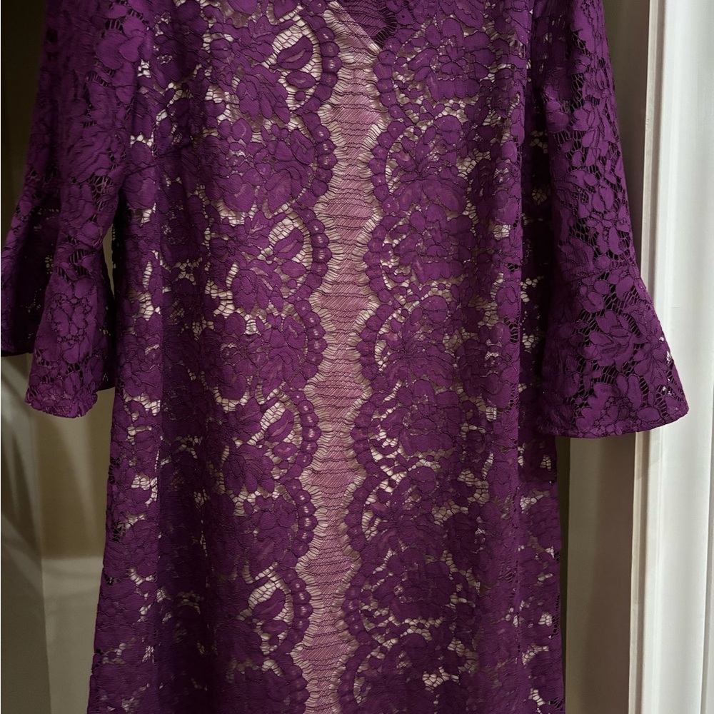 NWOT Lane Bryant Purple Lace Dress Sz 16 - Picture 5 of 10